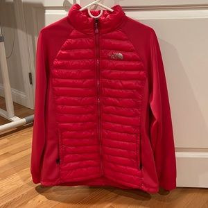 Hot pink North Face jacket